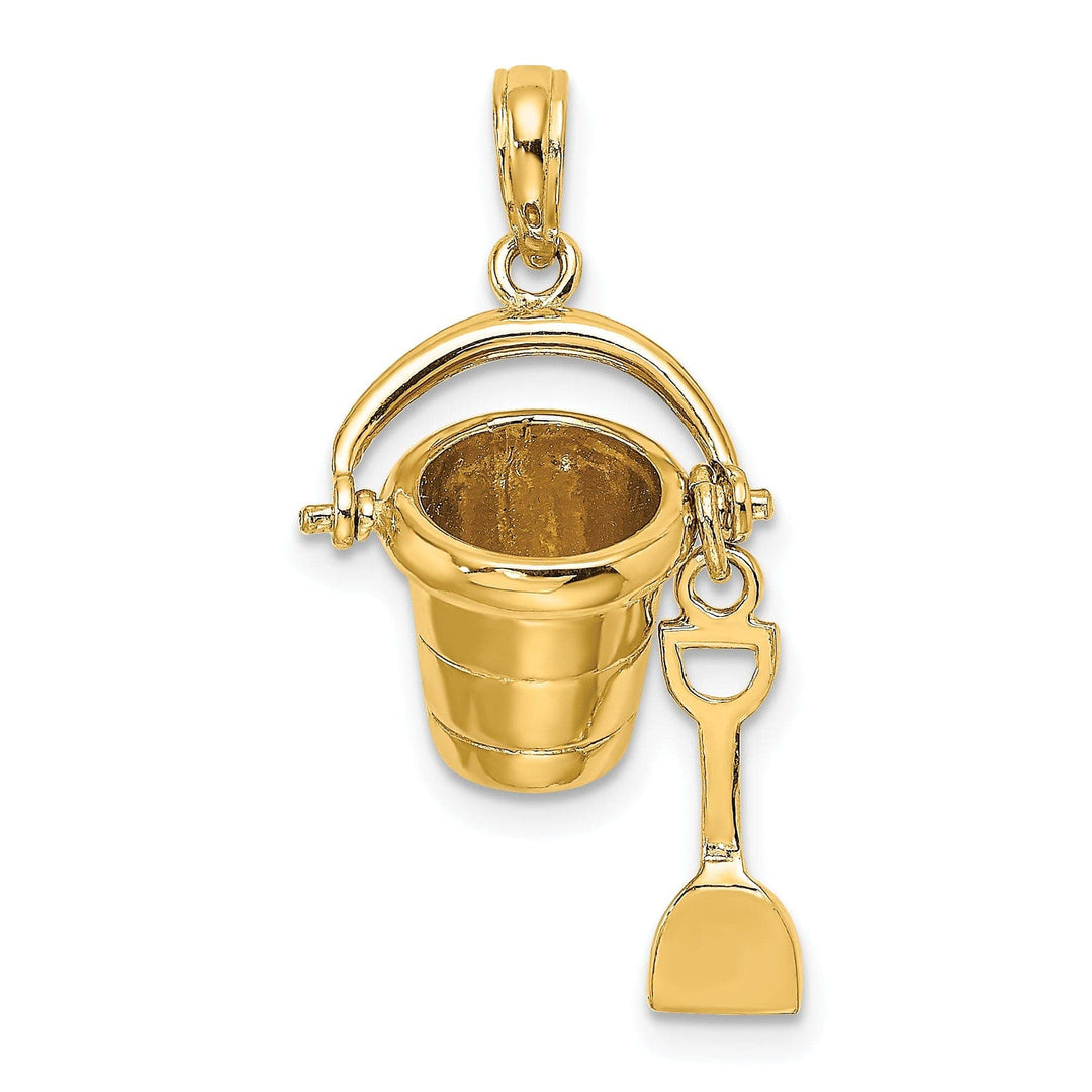 Lovely Rita's Pendants & Charms 14K Yellow Gold 3-D MYRTLE BEACH Florida Bucket Shovel Pendant