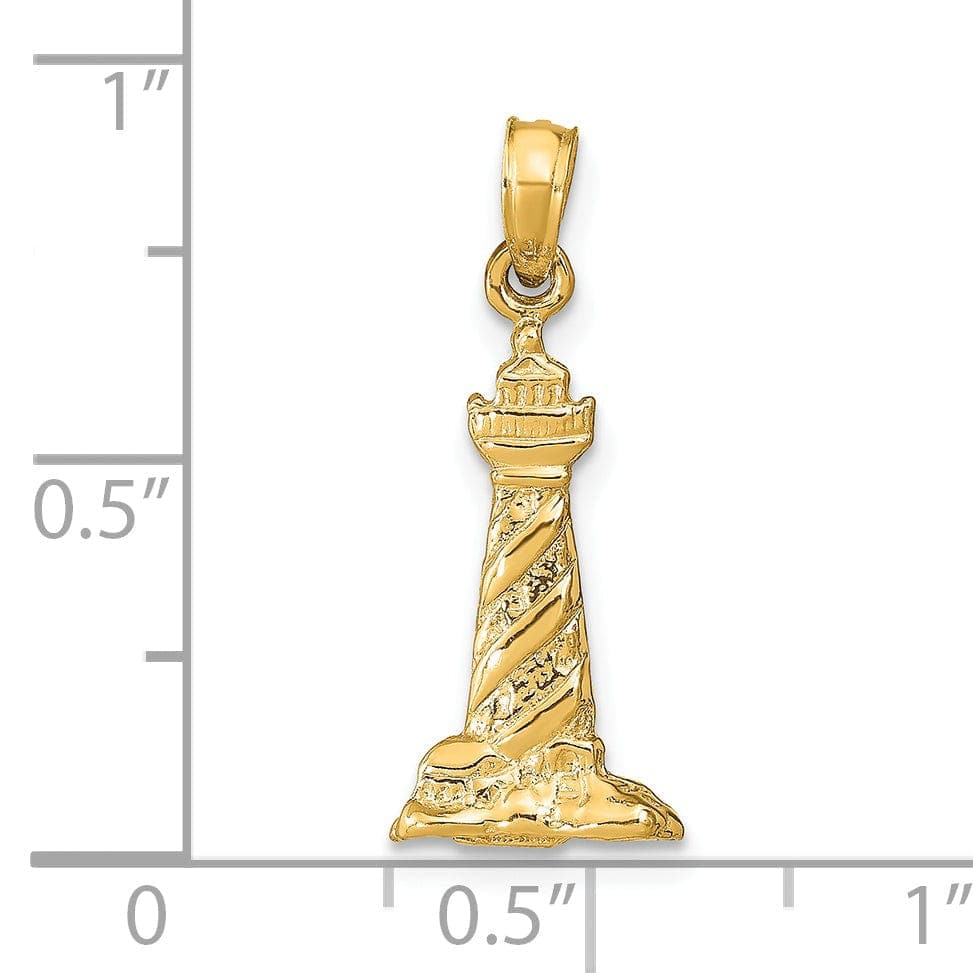 Lovely Rita's Pendants & Charms 14k Yellow Gold 3-D St. Augustine Lighthouse Pendant