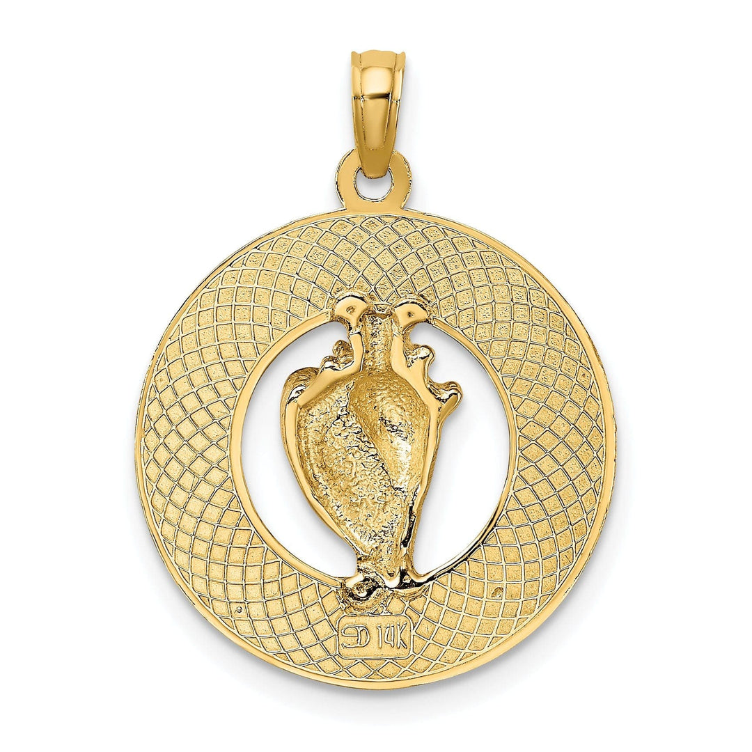 Lovely Rita's Pendants & Charms 14K Yellow Gold Conch Shell SARASOTA Circle Pendant