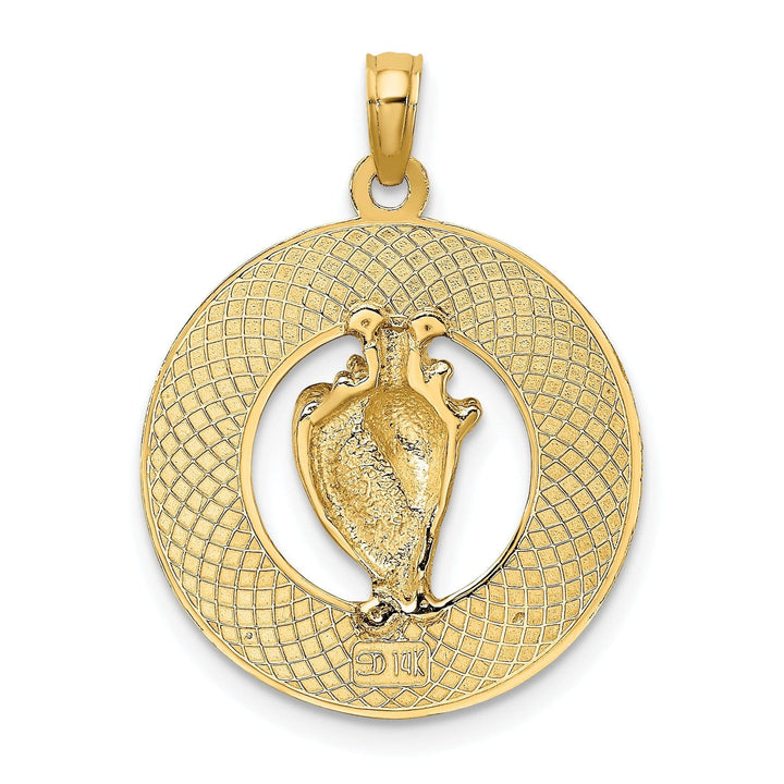 Lovely Rita's Pendants & Charms 14K Yellow Gold Conch Shell SARASOTA Circle Pendant