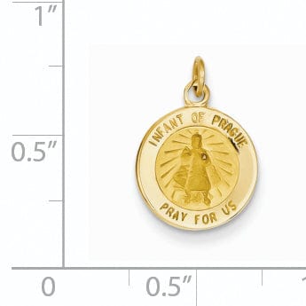 Lovely Rita's Pendants & Charms 14k Yellow Gold Infant of Prague Medal Pendant