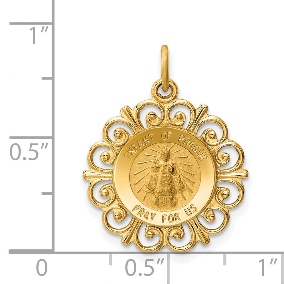 Lovely Rita's Pendants & Charms 14k Yellow Gold Infant of Prague Medal Pendant