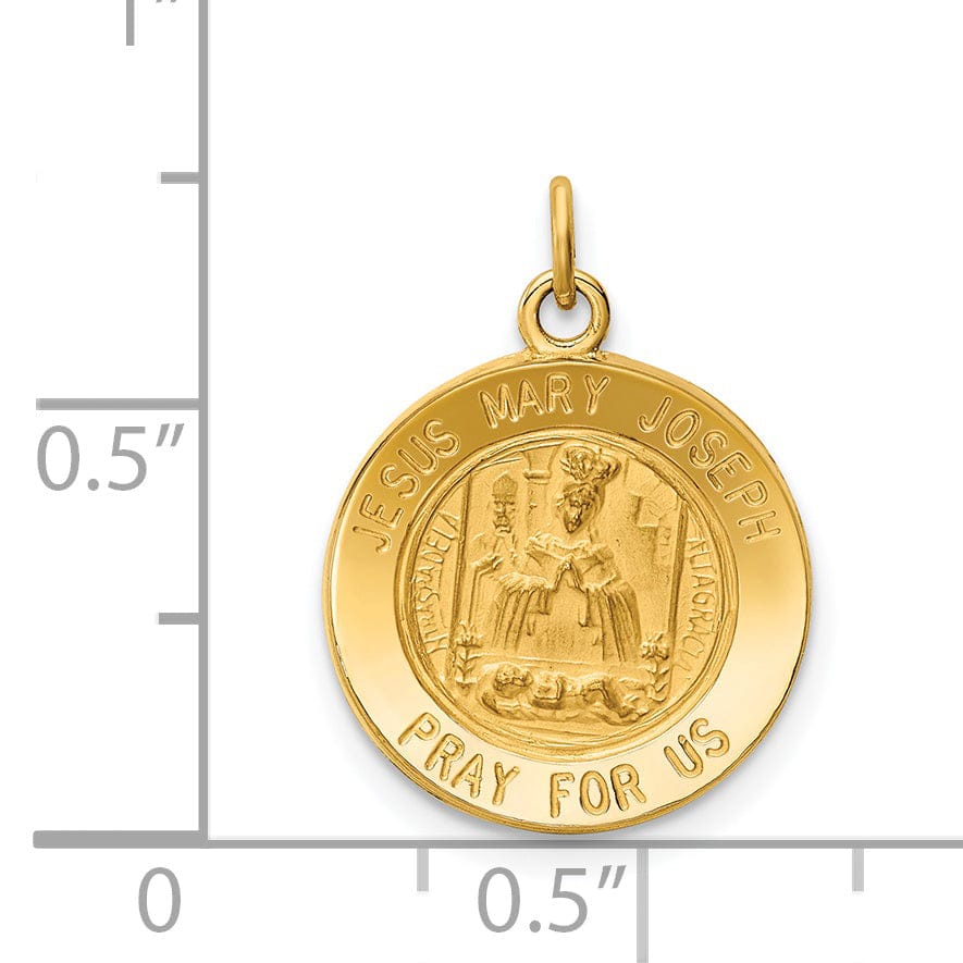 Lovely Rita's Pendants & Charms 14k Yellow Gold Jesus Mary Joseph Medal Pendant