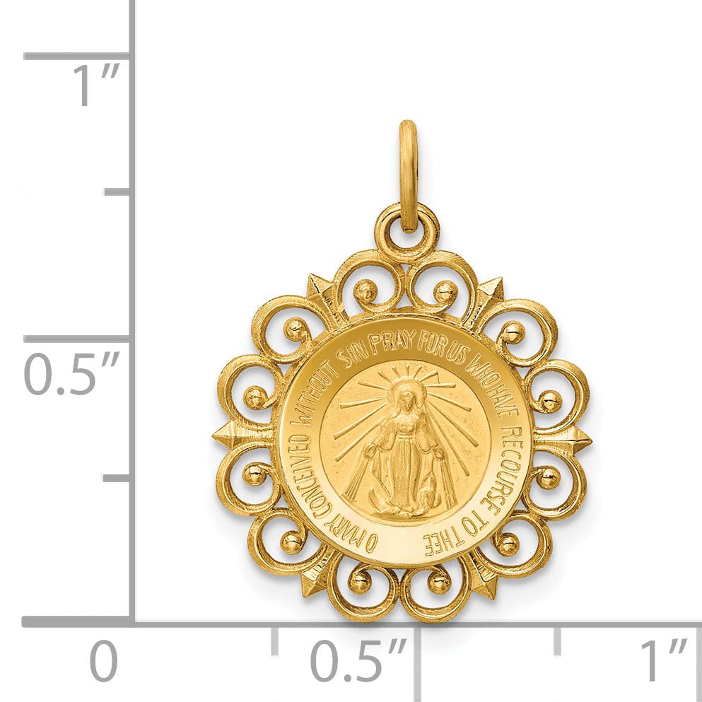 Lovely Rita's Pendants & Charms 14k Yellow Gold Miraculous Medal Pendant