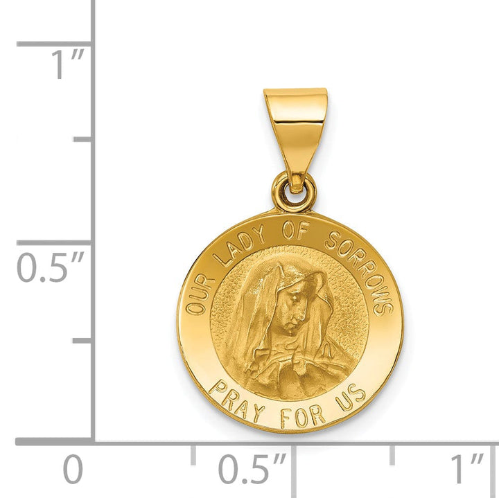 Lovely Rita's Pendants & Charms 14k Yellow Gold Our Lady of Sorrows Medal