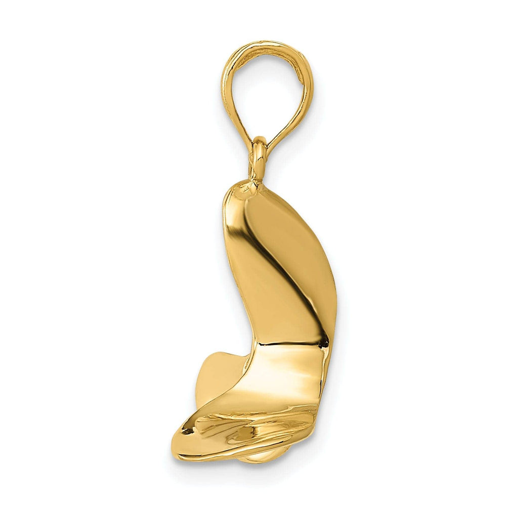 Lovely Rita's Pendants & Charms 14k Yellow Gold Polished 3-D Propeller Pendant