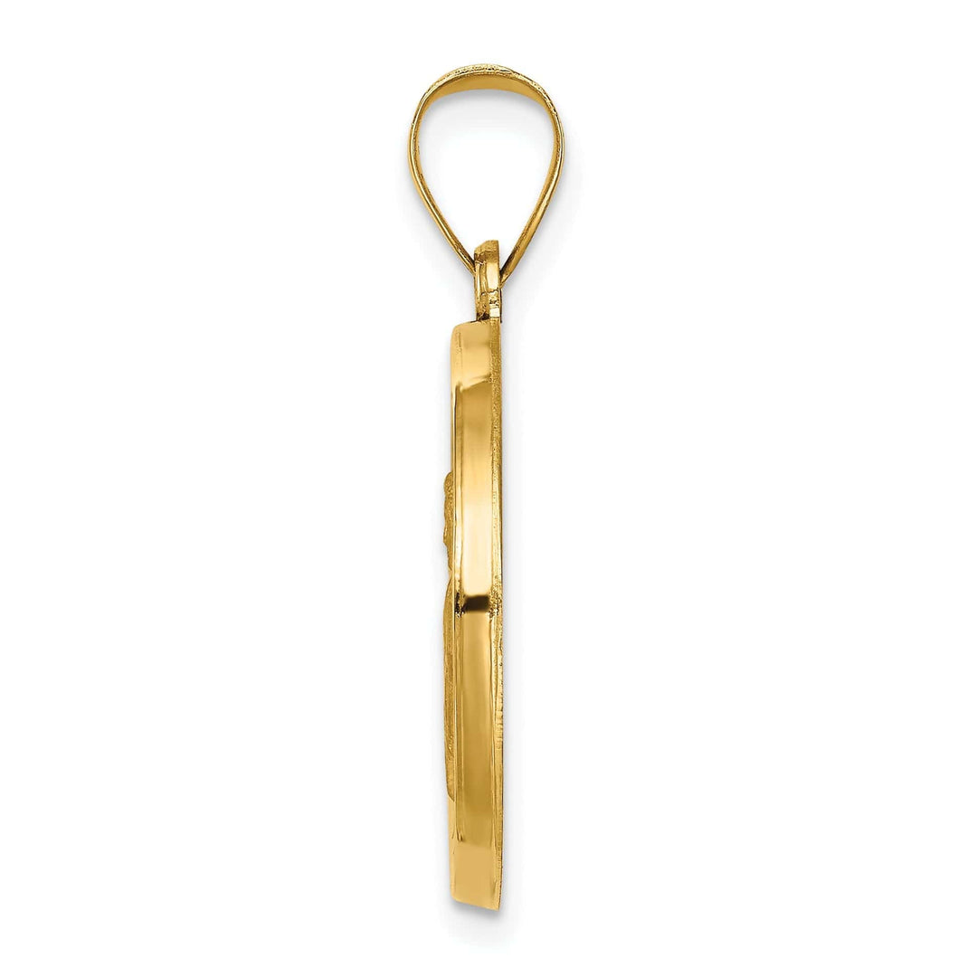 Lovely Rita's Pendants & Charms 14k Yellow Gold Saint Gabriel Medal Pendant