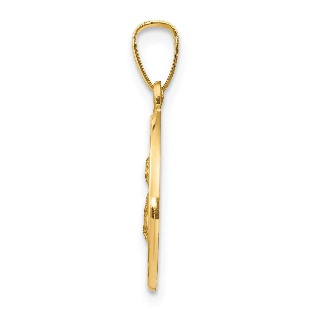 Lovely Rita's Pendants & Charms 14k Yellow Gold Saint Lucy Medal Pendant