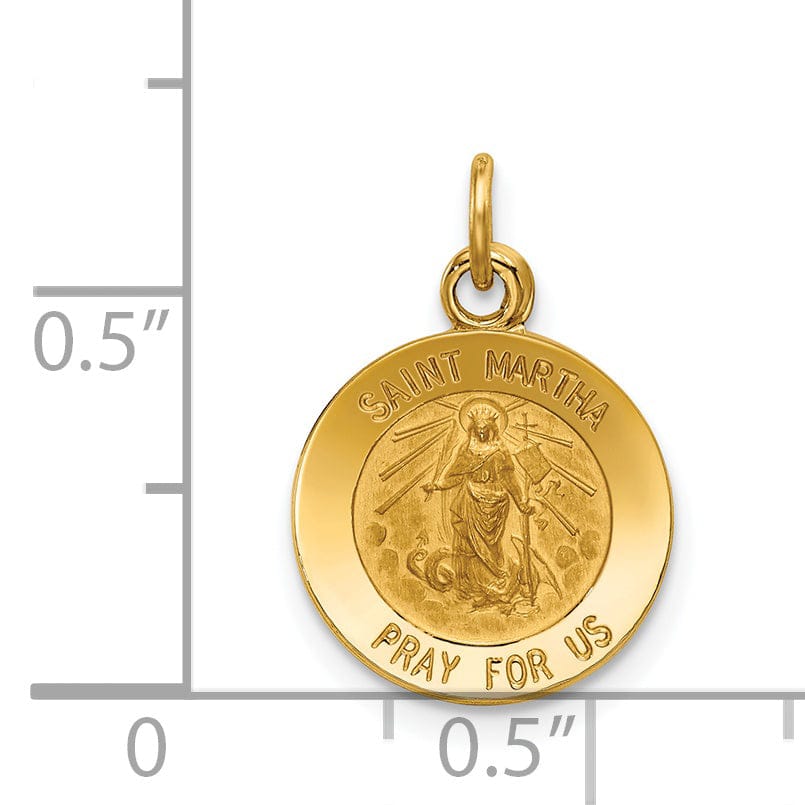 Lovely Rita's Pendants & Charms 14k Yellow Gold Saint Martha Medal Pendant