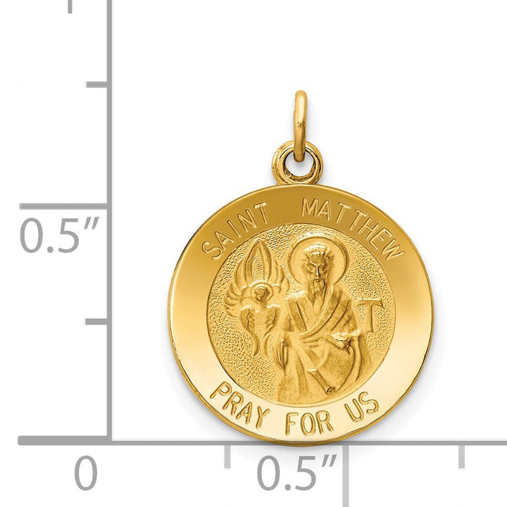 Lovely Rita's Pendants & Charms 14k Yellow Gold Saint Matthew Medal Pendant