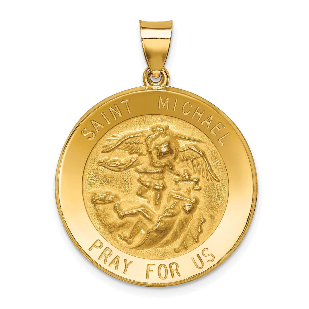 Lovely Rita's Pendants & Charms 14k Yellow Gold Saint Michael Medal Pendant