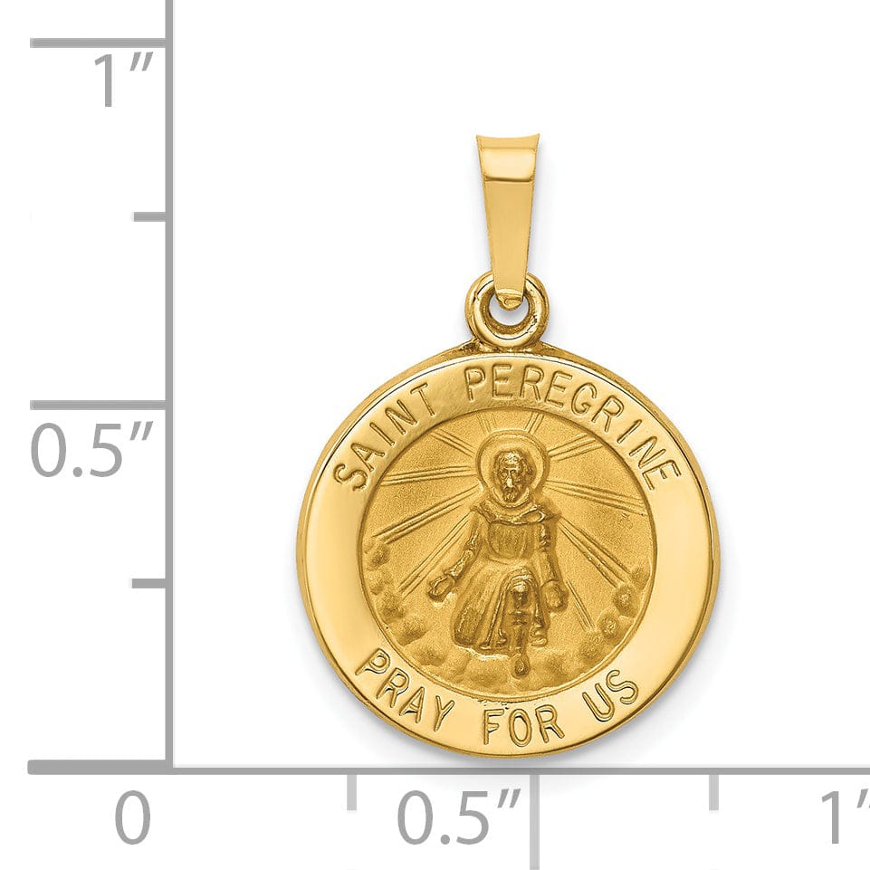 Lovely Rita's Pendants & Charms 14k Yellow Gold Saint Peregrine Medal Pendant