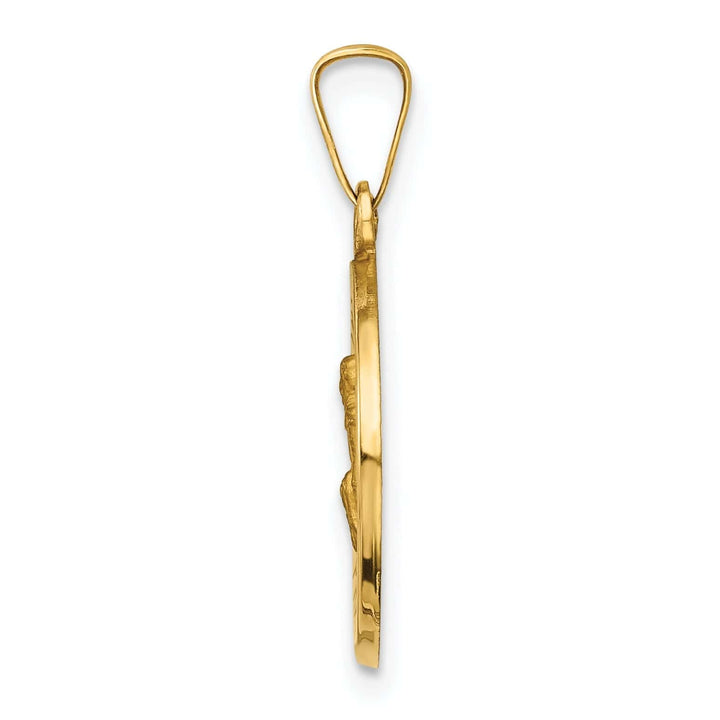 Lovely Rita's Pendants & Charms 14k Yellow Gold Saint Peregrine Medal Pendant