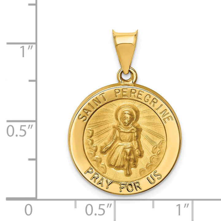Lovely Rita's Pendants & Charms 14k Yellow Gold Saint Peregrine Medal Pendant