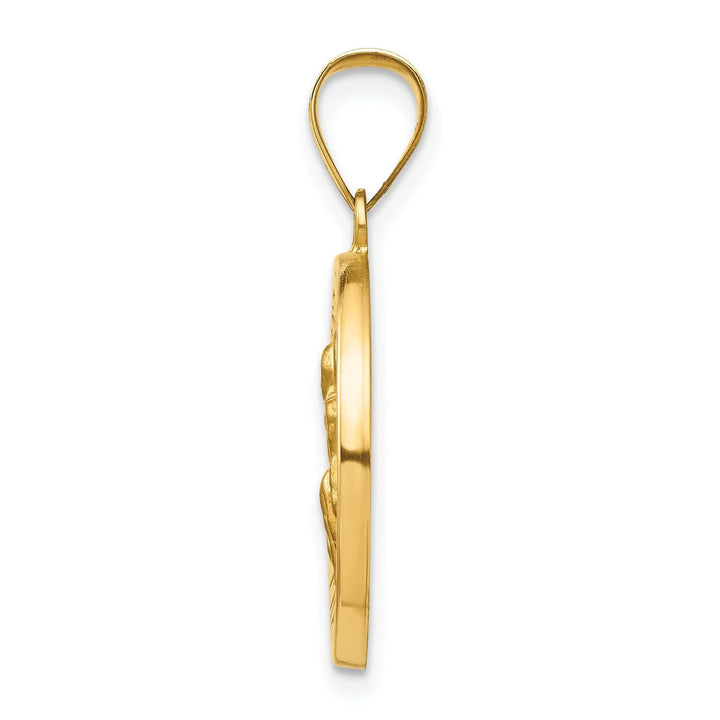 Lovely Rita's Pendants & Charms 14k Yellow Gold Saint Peregrine Medal Pendant