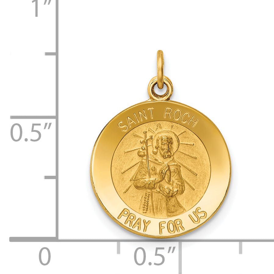 Lovely Rita's Pendants & Charms 14k Yellow Gold Saint Roch Medal Pendant