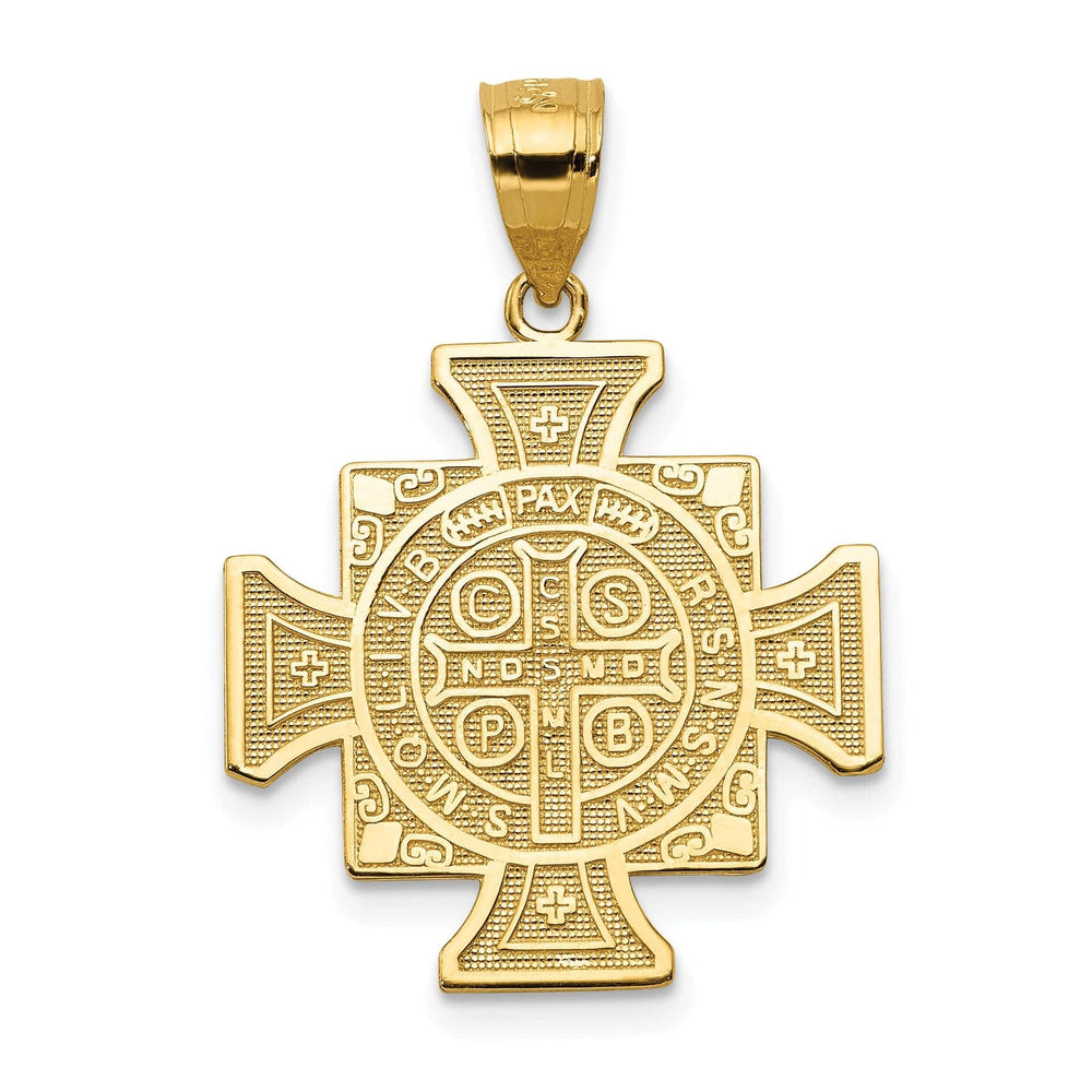 Lovely Rita's Pendants & Charms 14k Yellow Gold San Benito Cross Medal Pendant