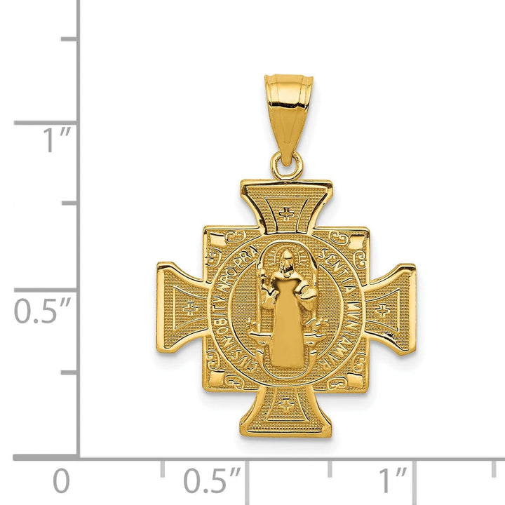 Lovely Rita's Pendants & Charms 14k Yellow Gold San Benito Cross Medal Pendant