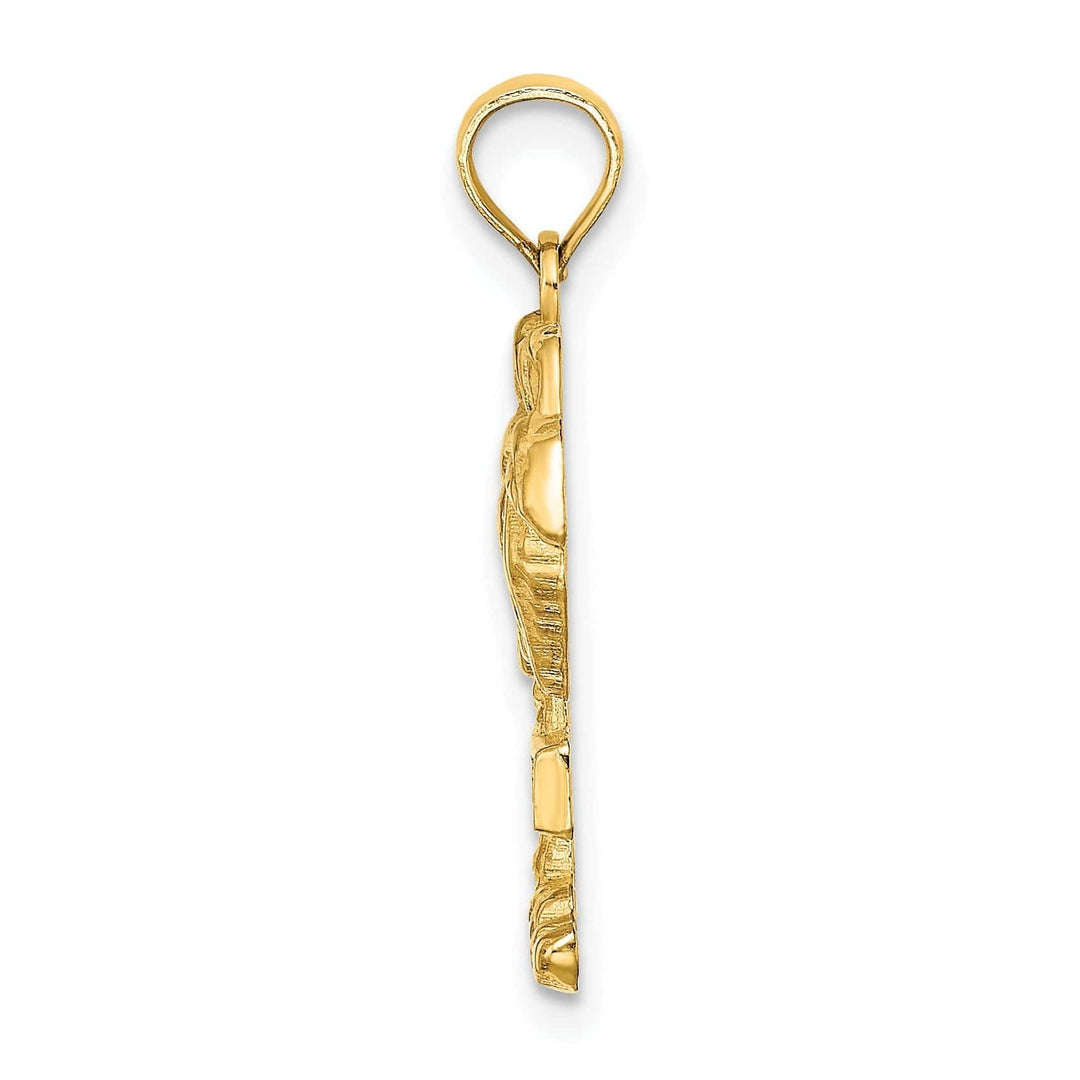 Lovely Rita's Pendants & Charms 14K Yellow Gold SANIBEL FLORIDA Banner on Palm Tree Pendant