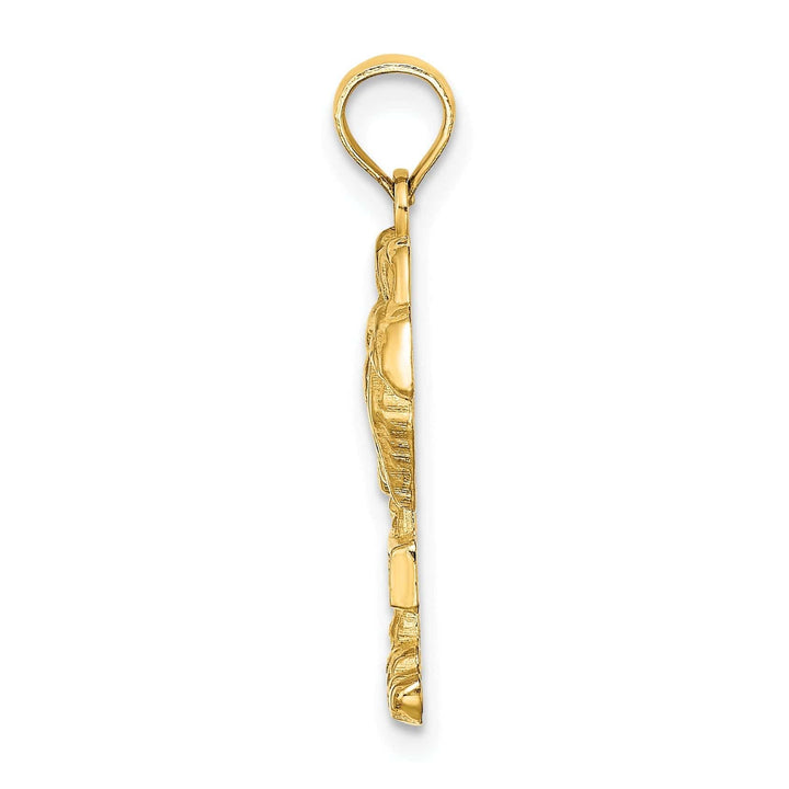 Lovely Rita's Pendants & Charms 14K Yellow Gold SANIBEL FLORIDA Banner on Palm Tree Pendant