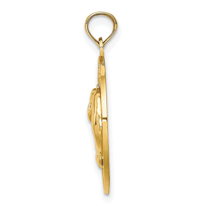 Lovely Rita's Pendants & Charms 14K Yellow Gold SARASOTA Florida with Dolphins Design Pendant