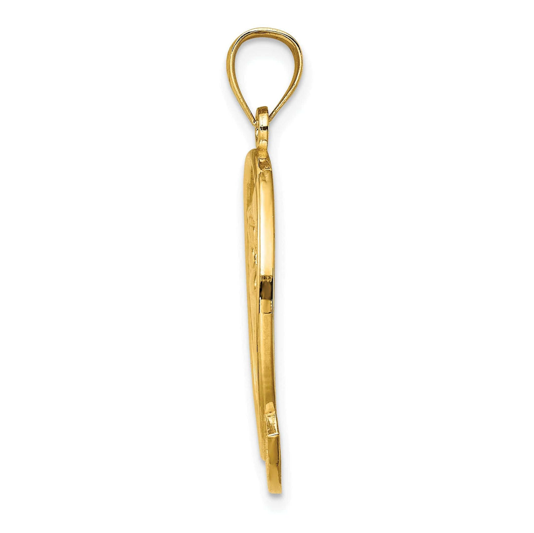 Lovely Rita's Pendants & Charms 14K Yellow Gold SARSOTA Florida Dolphin with Sunset Scene  Pendant