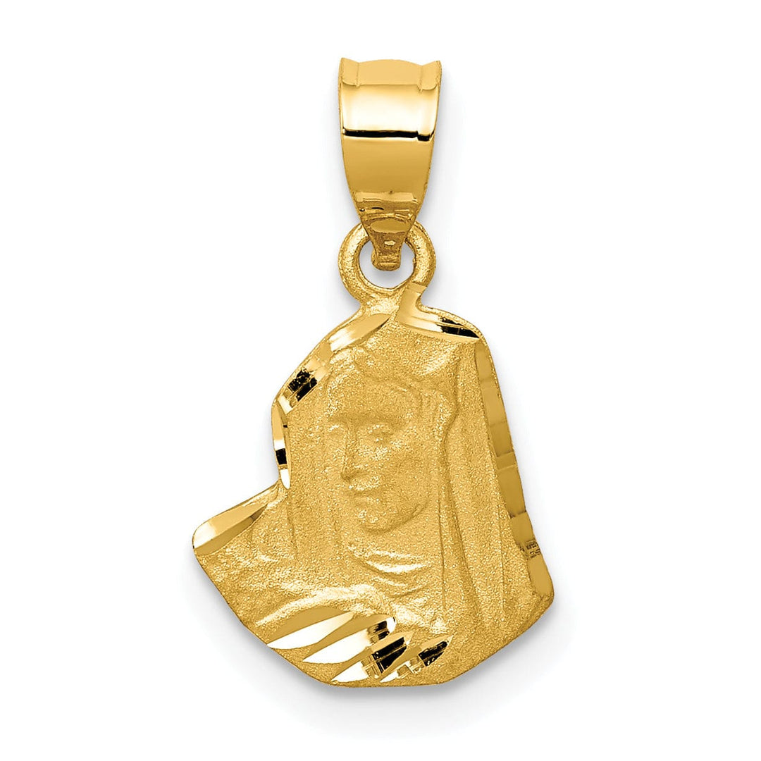 Lovely Rita's Pendants & Charms 14k Yellow Gold Satin Finish Mary Pendant