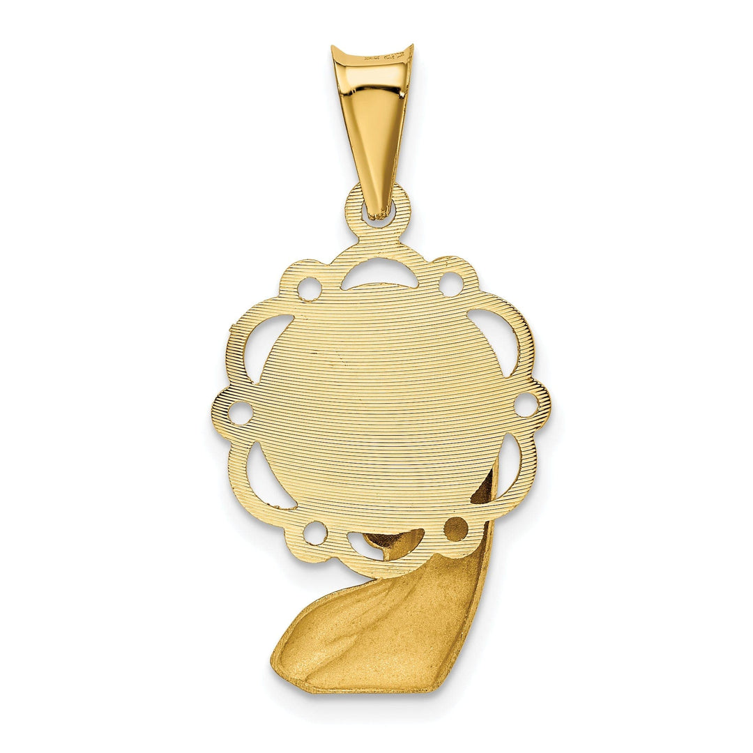 Lovely Rita's Pendants & Charms 14k Yellow Gold Satin Finish Mary Pendant