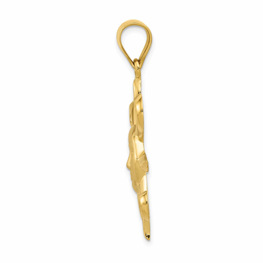 Lovely Rita's Pendants & Charms 14k Yellow Gold Solid Sun Design Pendant