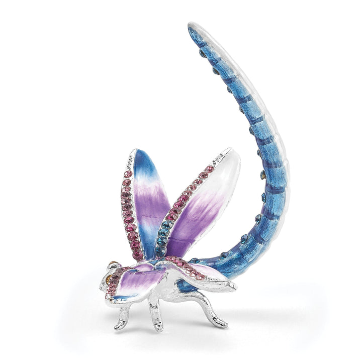 Lovely Rita's Pendants & Charms Bejeweled Pewter Multi Color Finish DIVA Dragonfly Ring Holder
