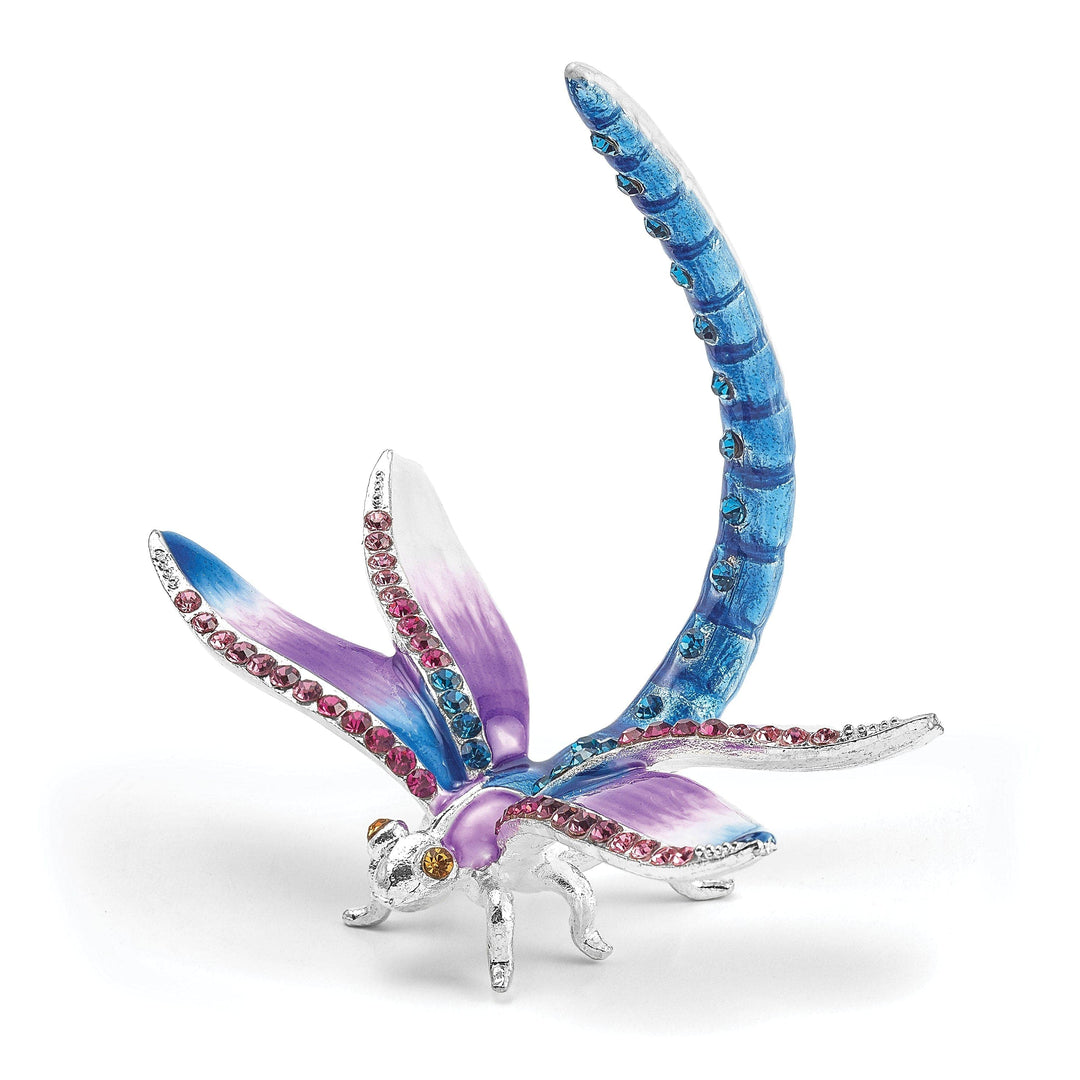 Lovely Rita's Pendants & Charms Bejeweled Pewter Multi Color Finish DIVA Dragonfly Ring Holder
