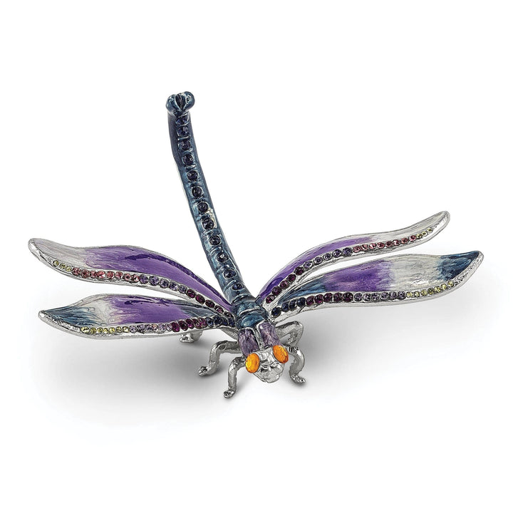 Lovely Rita's Pendants & Charms Bejeweled Pewter Multi Color Finish MADAME DRAGONFLY Ring Holder