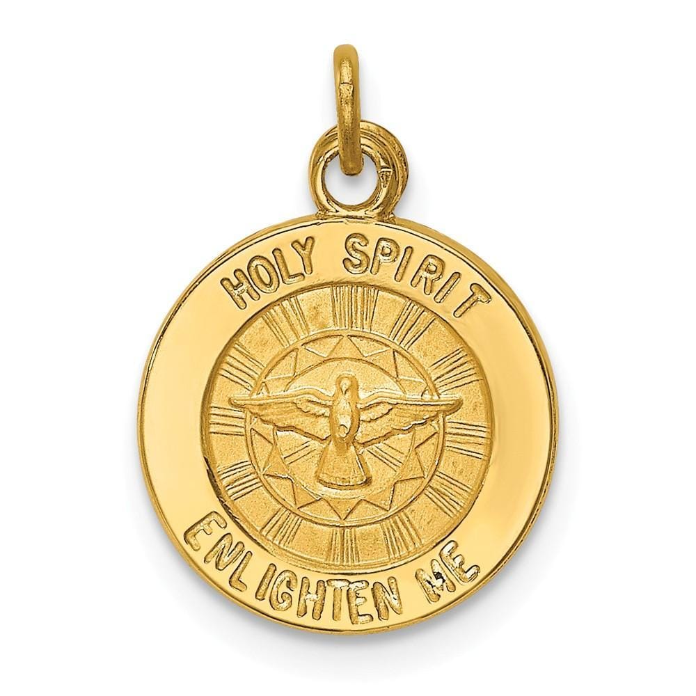 Lovely Rita's Pendants & Charms No Engraving 14k Yellow Gold Holy Spirit Medal Pendant