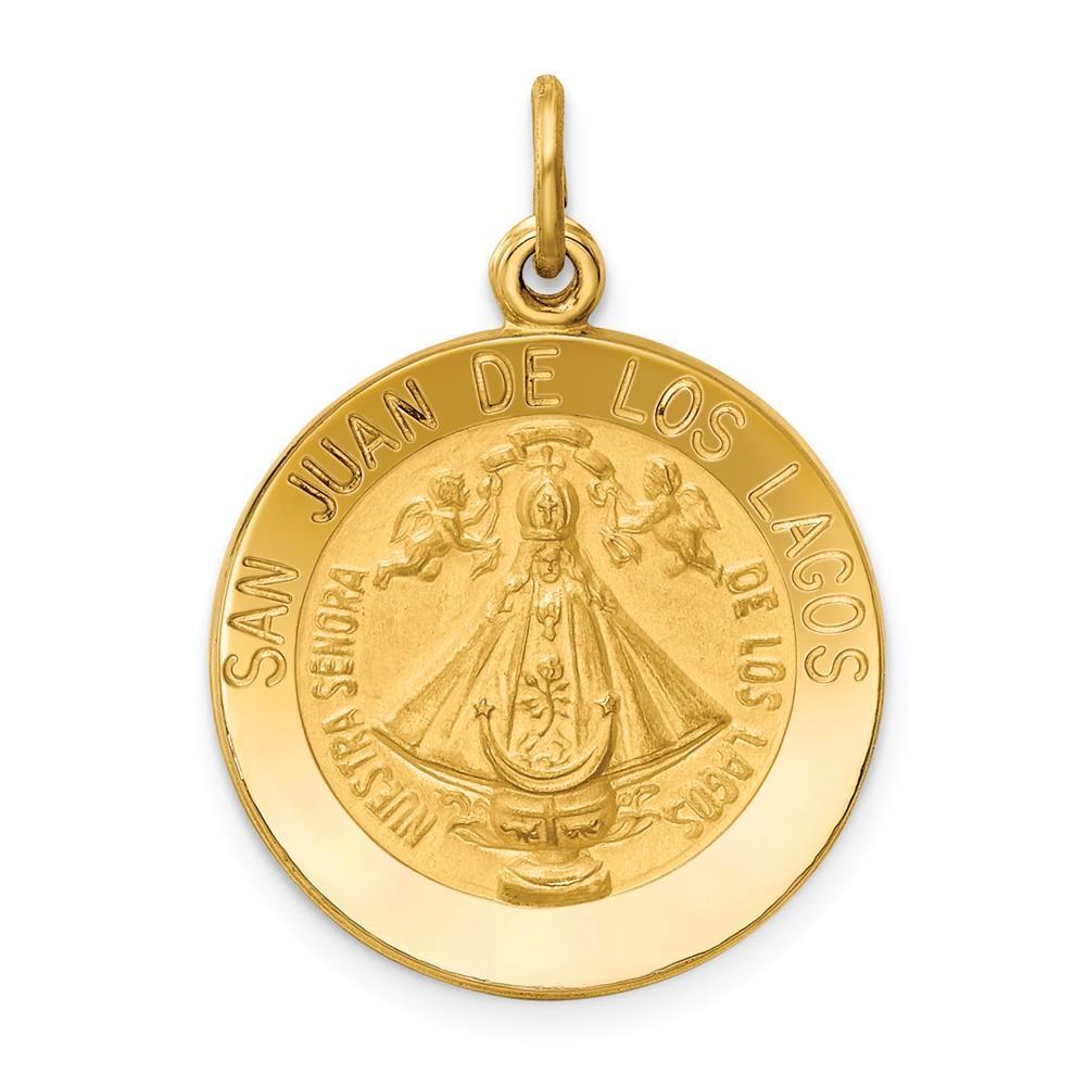 Lovely Rita's Pendants & Charms No Engraving 14k Yellow Gold Our Lady of San Juan Medal