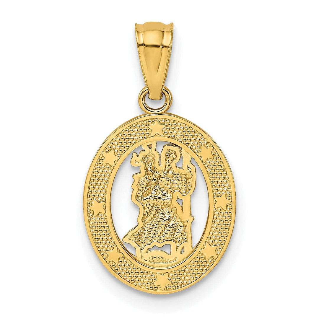 Lovely Rita's Pendants & Charms No Engraving 14k Yellow Gold Saint Christopher Pendant