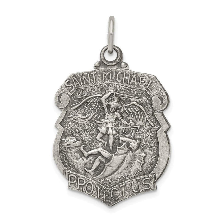 Lovely Rita's Pendants & Charms No Engraving Sterling Silver St. Michael Badge Medal