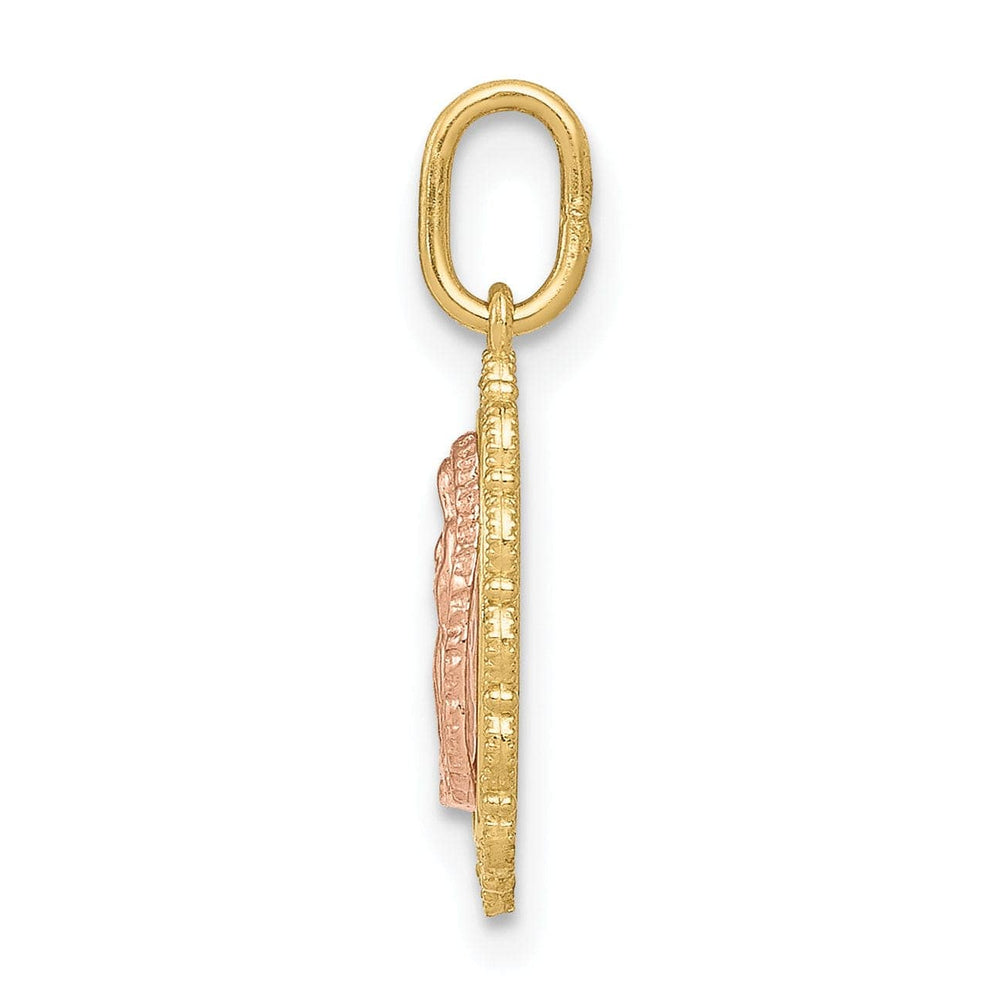 Lovely Rita's Pendants & Charms Polished 14k Two Tone Gold Guadalupe Pendant