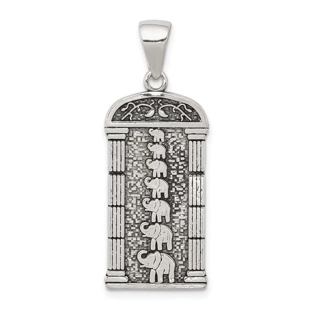Lovely Rita's Pendants & Charms Silver Polish Antiqued Stacked Elephants Charm