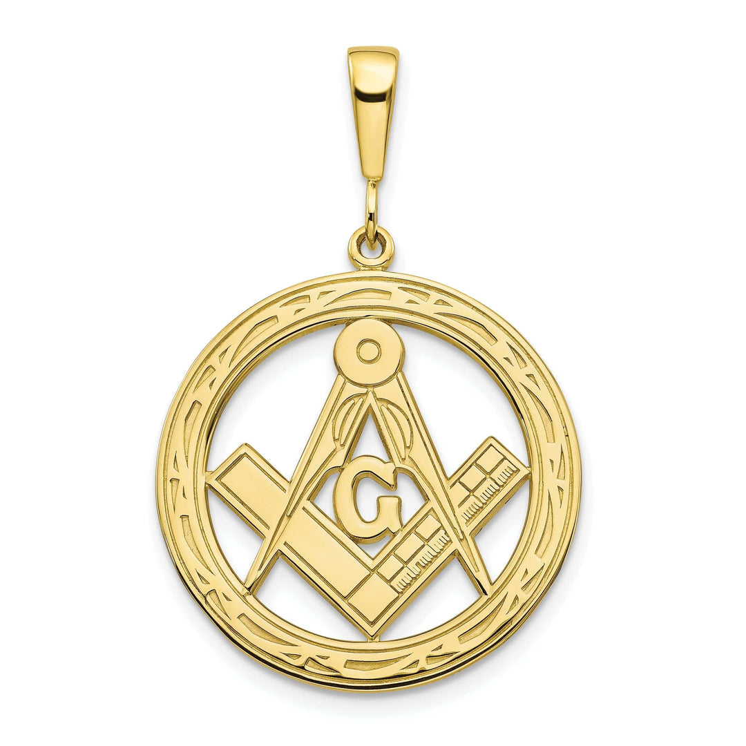 Lovely Rita's Pendants & Charms Solid 10k Yellow Gold Masonic Symbol Pendant