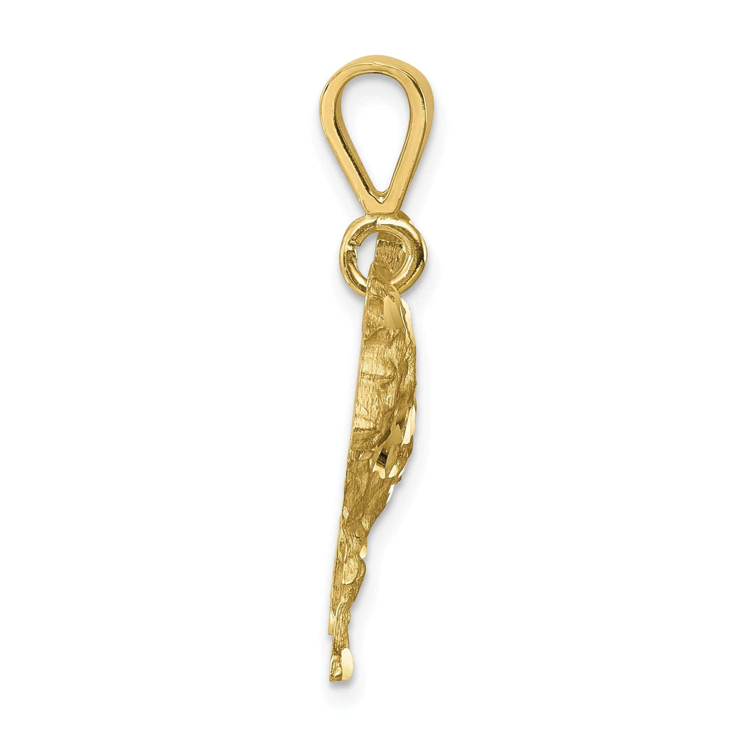 Lovely Rita's Pendants & Charms Solid 10k Yellow Gold Polished Lion Pendant