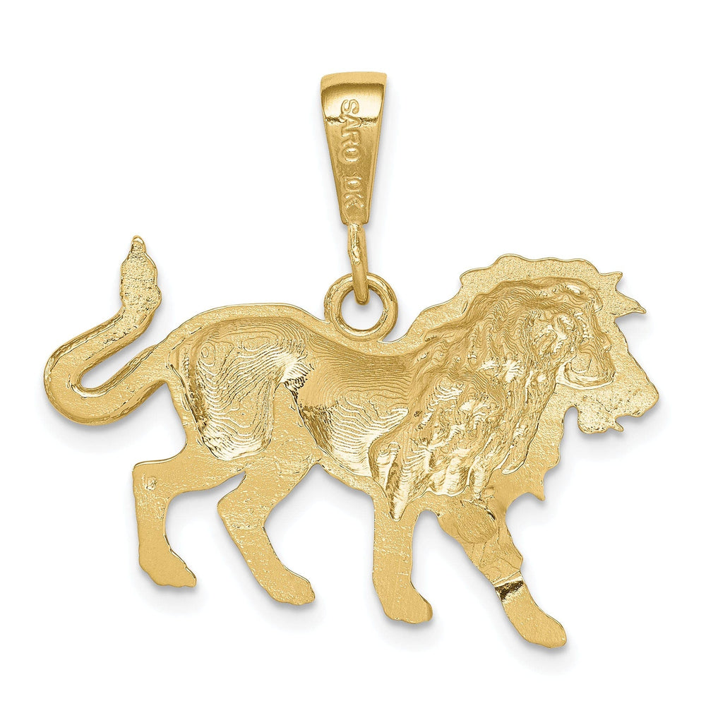 Lovely Rita's Pendants & Charms Solid 10k Yellow Gold Polished Lion Pendant