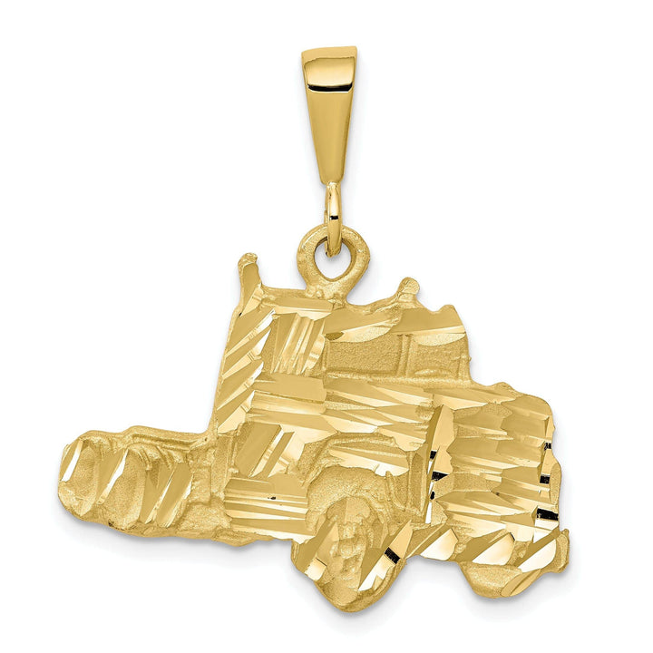 Lovely Rita's Pendants & Charms Solid 10k Yellow Gold Semi Truck Charm Pendant