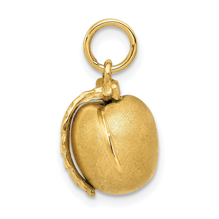 Lovely Rita's Pendants & Charms Solid 14k Yellow Gold 3-D Peach Charm Pendant