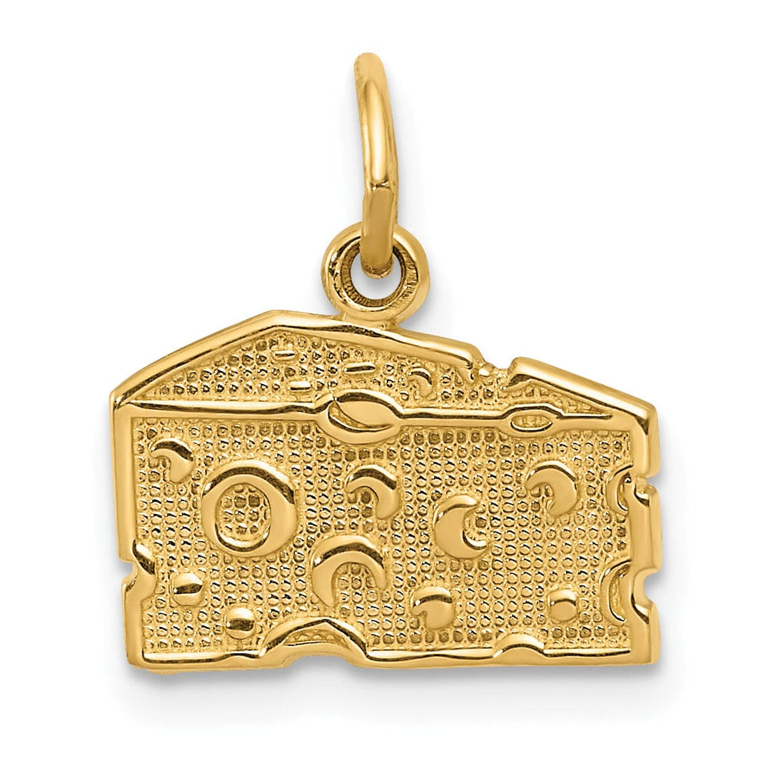 Lovely Rita's Pendants & Charms Solid 14k Yellow Gold Swiss Cheese Pendant