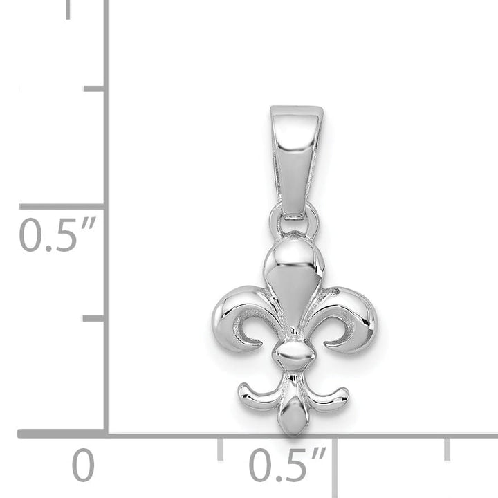 Lovely Rita's Pendants & Charms Solid Sterling Silver Polish Fleur de lis Charm