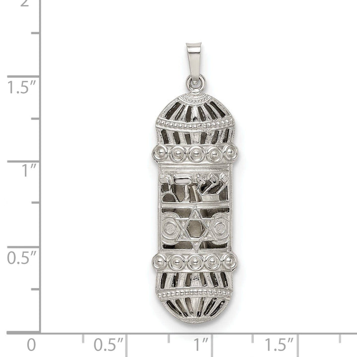 Lovely Rita's Pendants & Charms Sterling Silver Fancy Mezuzah Pendant