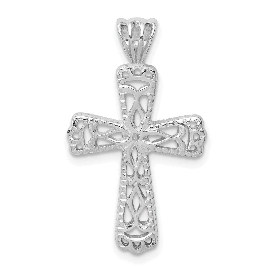 Lovely Rita's Pendants & Charms Sterling Silver Filigree Textured Cross Pendant