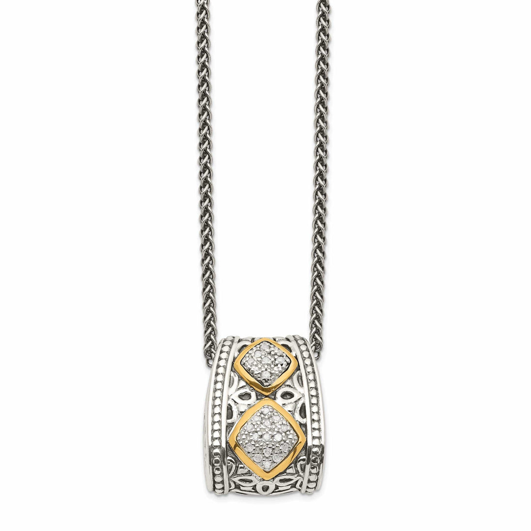 Shey Couture Pendants & Charms Sterling Silver Gold Diamond Pendant Necklace