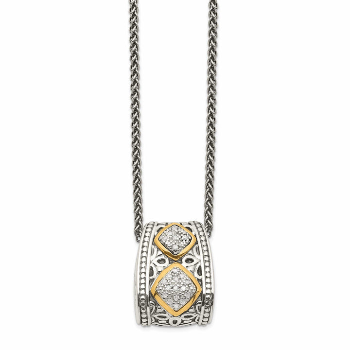 Shey Couture Pendants & Charms Sterling Silver Gold Diamond Pendant Necklace