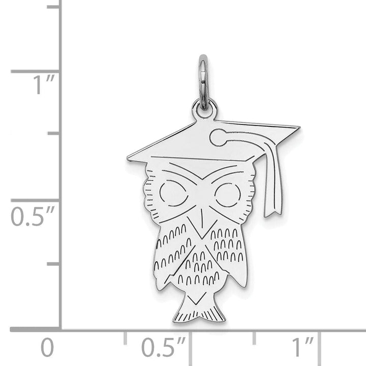 Lovely Rita's Pendants & Charms Sterling Silver Graduation Owl Charm Pendant